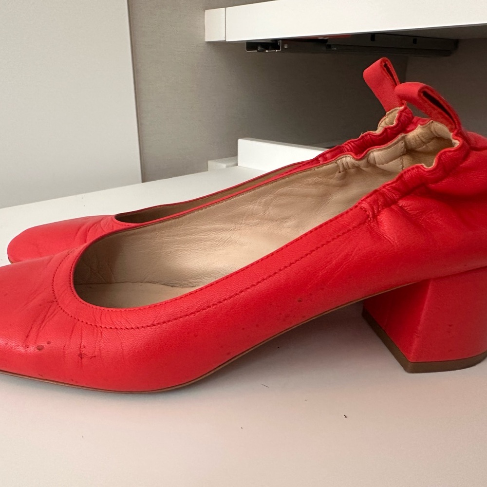 Everlane Leather Red Ballet Slippers - Picture 5 of 7